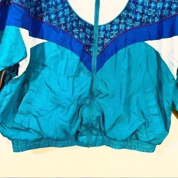 Wilson Advantage Vintage “80’s” Style Bomber Windbreaker Zip Lined Jacket Size L - Picture 3 of 16